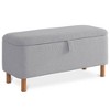 CAVINAS Boucle Fabric Storage Ottoman Bench with Storage Compartment,Upholstered Storage Ottoman,Storage Benches for Living Room,Bedroom - 2 of 4