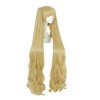 Unique Bargains Women's Curly Wigs 39" Blonde with Wig Cap - 4 of 4