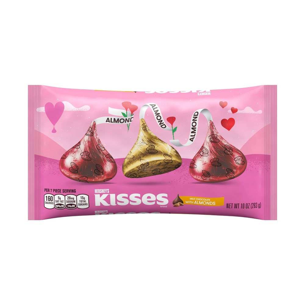 UPC 034000133567 product image for Hershey's Valentine's Day Milk Chocolate Kisses with Almonds Bag - 10oz | upcitemdb.com