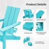 Hyleory Double Cup Holder Folding Adirondack Chair - HDPE Weather resistance,Stackable, Ergonomic Design - 3 of 4