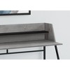 Monarch Specialties Computer Desk Home Office Laptop Storage Shelves 48InchL Work Metal Laminate Grey Black Contemporary Modern - 3 of 4