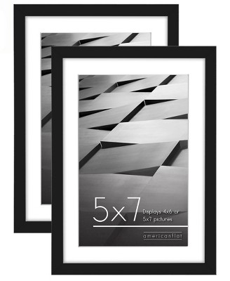 8 Pack 4x6 Picture Frame, Matted to Display 4 x 6 Photo with Mat or 5x7  without Mat for Wall or Tabletop Display, Black