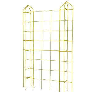 Gardener's Supply Company Zenith Trellis and Tower Combo | Sturdy Powder-Coated Steel Plant Support for Heavy Fruiting Plants - 74" Tall installed - - 1 of 1