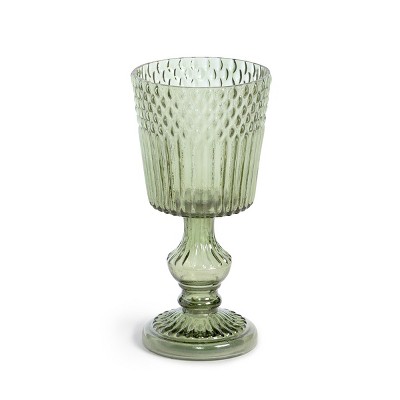 Park Hill Collection Maybelle Green Glass Goblet