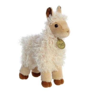Aurora Small Llama Miyoni Realistic Stuffed Animal White 8.5"