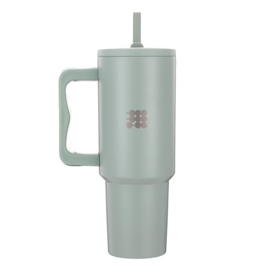 Cubitt Insulated Stainless Steel 40 oz Tumbler with Handle and Straw Lid, Cupholder friendly