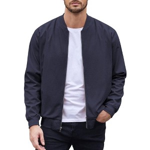 COOFANDY Men's Cotton Bomber Jacket Lightweight Flight Jackets Casual Softshell Varisty Jacket S-XXL - 1 of 4