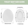 Aghana Digitals Universal White Extended Round Toilet Cover with Silent Slow-Close, Comfortable, - 3 of 4