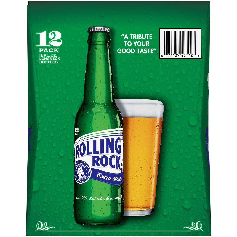 Rolling Rock Extra Pale Beer - 12pk/12 fl oz Bottles, 5 of 10