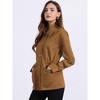 INSPIRE CHIC Women's Drawstring Waist Flap Pockets Lightweight Utility Jacket - 2 of 4
