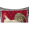 C&F Home 14" x 14" Red Black & White Rooster Needlepoint Throw Pillow - 2 of 4