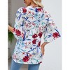 Women's Casual 3/4 Ruffled Sleeve Chiffon Blouse Tops for Women - 3 of 4