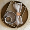 Unique Bargains Rattan Handmade Woven Corn Rope Round Napkin Ring Brown 1.6"x2.4" 4 Pcs - 3 of 4