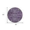 Purple Lilac And Lavender Oriental Washable Indoor Outdoor Area Rug - 3 of 4