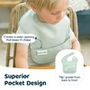 Tiny Twinkle Mess-Proof and Waterproof Baby Food Bib for Boys or Girls, Machine Washable and BPA-Free w/Adjustable Closure - 3 of 4