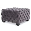 NicBex Modern 29" Square Ottomans Velvet Footstools with Button Tufted Stitching for Bedroom and Living Room - 4 of 4