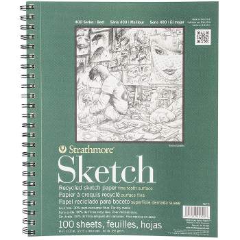 Strathmore Recycled Sketch Spiral Paper Pad 9"X12"-100 Sheets