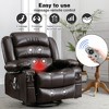 Massage Swivel Rocker Recliner Chair with Vibration Massage and Heat Ergonomic Lounge Chair for Living Room - 4 of 4