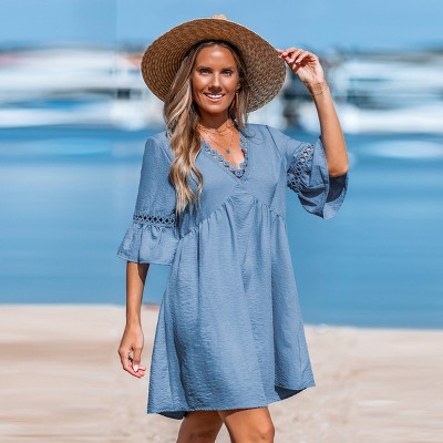 Women's Serene Sky Blue Mini Dress - Cupshe