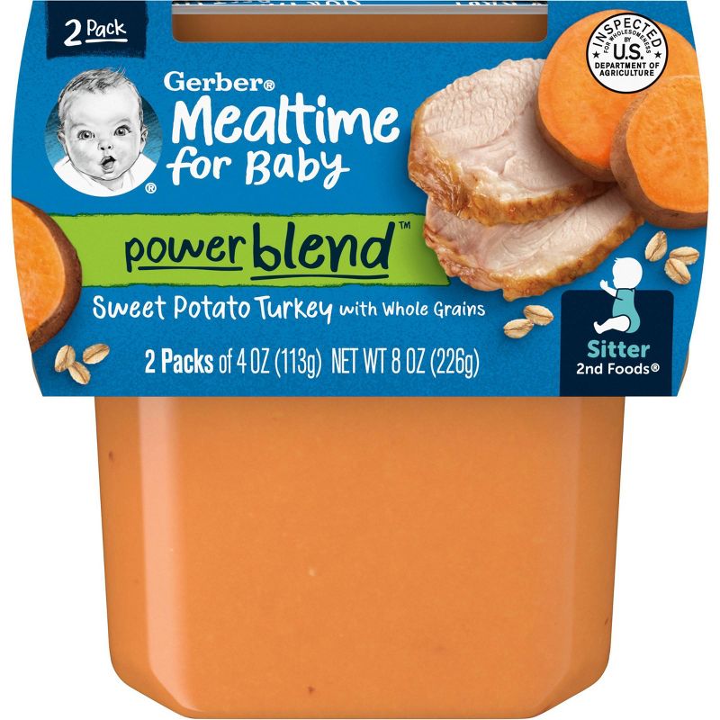 Gerber Sitter 2nd Foods Sweet Potato &#38; Turkey with Whole Grains Baby Meals - 2pk/8oz, 6 of 10