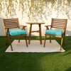 2pc 16" x 16" x 3" U-Shaped Outdoor Tufted Chair Cushions - Sorra Home - 2 of 3