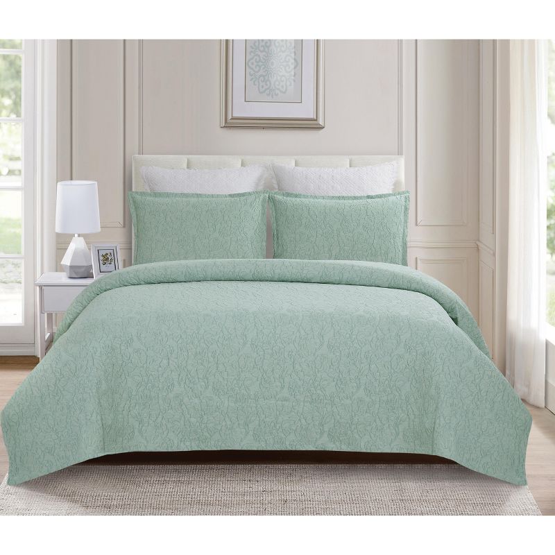 C&F Home Shiloh Pebble Coverlet Set Bedding   - Reversible and Machine Washable, 2 of 5