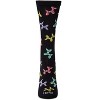 Memoi Women's "Balloon Animals" Rayon Blend Novelty Crew Sock Black 9-11 - 2 of 4
