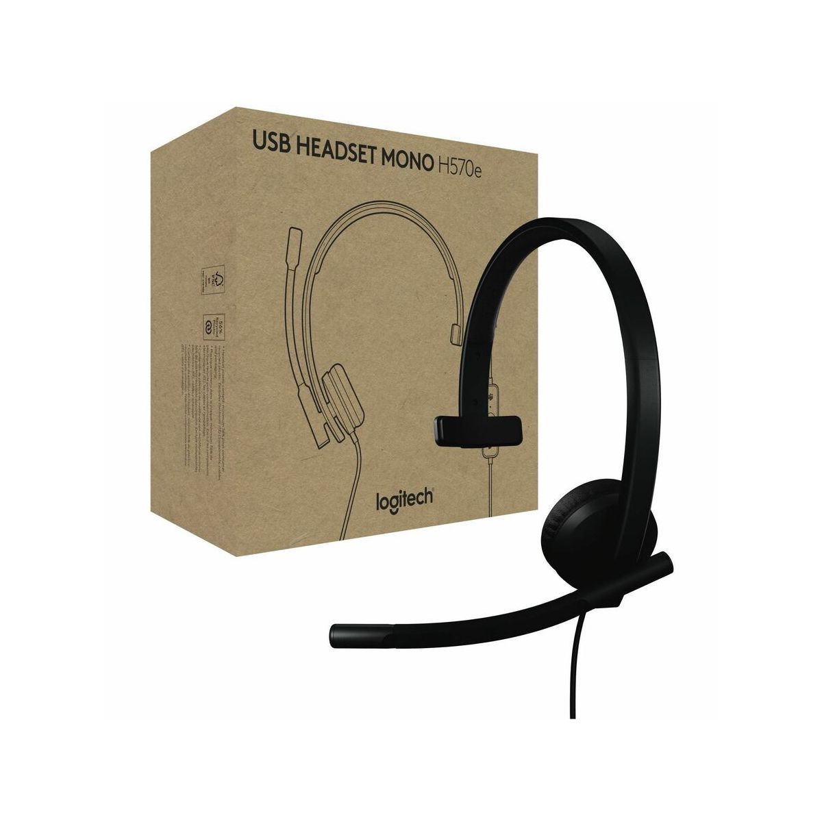 Logitech H570e USB Headset with Microphone for PC and Mac