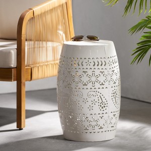 Christopher Knight Home Ruby Indoor/Outdoor Iron Lace Cut 12 Inch Side Table - 1 of 4