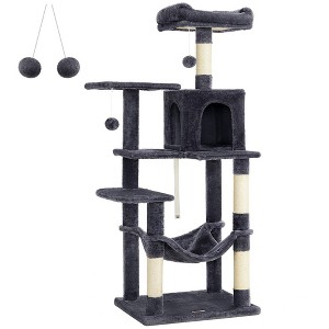 Feandrea 44.1'' /56.3" Cat Tree Tower for Indoor Cats ,Multi-Level Cat Condo Cat Furniture with Scratching Posts - 1 of 4