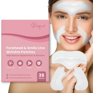 Forehead & Smile Line Wrinkle Patches Set, Non-Invasive Overnight Skin Treatment for Fine Lines, Nasolabial Folds & Facial Wrinkles, Risque, 36ct - 1 of 4