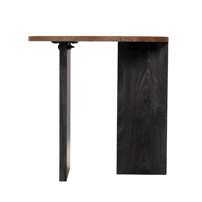 Wolbets Round Side Table Natural/Black - Aiden Lane, 5 of 11