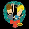 Womens Beavis and Butt-Head Rock and Roll Christmas Wreath T Shirt - 2 of 3