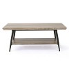 Vynxaria Mid-Century Coffee Table, Wide Tabletop + Bottom Storage Shelf, Multiple Storage Options, Minimal Assembly Required - 2 of 4