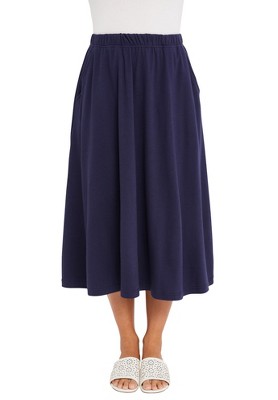 Jessica London Women's Plus Size Soft Ease Midi Skirt