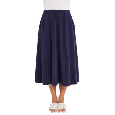 Navy blue midi outlet skirt size 16