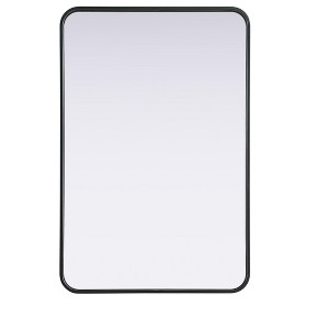 Elegant Lighting Contour Metal Rectangle Mirror 24x36 in Black - 1 of 4