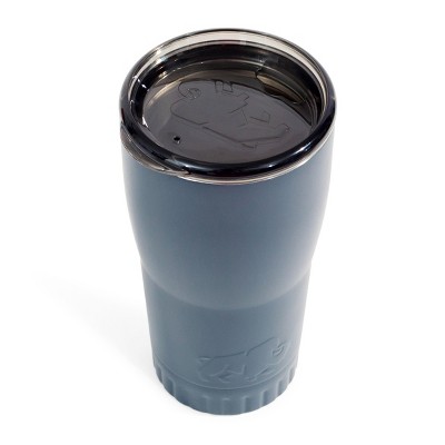 Matte Gray Stainless Steel Travel Tumbler with Open-Sip Lid, 20 Ounces