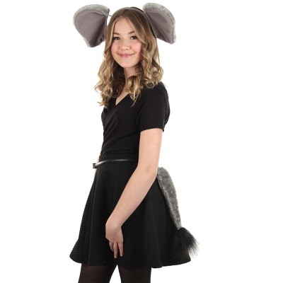 HalloweenCostumes.com One Size Fits Most   Springy Elephant Headband & Tail Kit, Gray