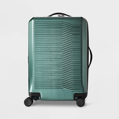 green suitcase