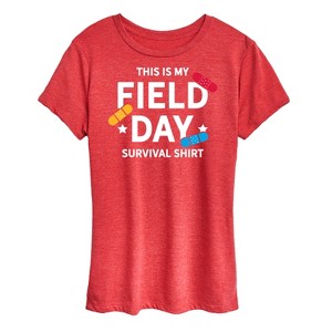 Women's - Instant Message - Field Day Survival Shirt Short Sleeve Graphic T-Shirt - 1 of 4