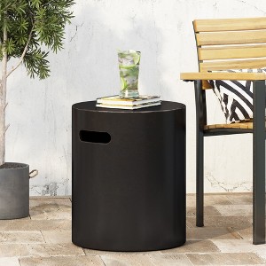 Maggift Patio End Tables Accent Side End Table for Outdoor and Indoor, Garden, Backyard Use, Special Design, Brown, 15.5"*15.5"*18.5" - 1 of 4