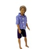 Ken & GI Joe Doll Outfit – Purple Plaid Shirt and Shorts Set - 2 of 4
