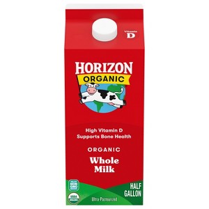 Horizon Organic Whole High Vitamin D Milk - 0.5gal - 1 of 4