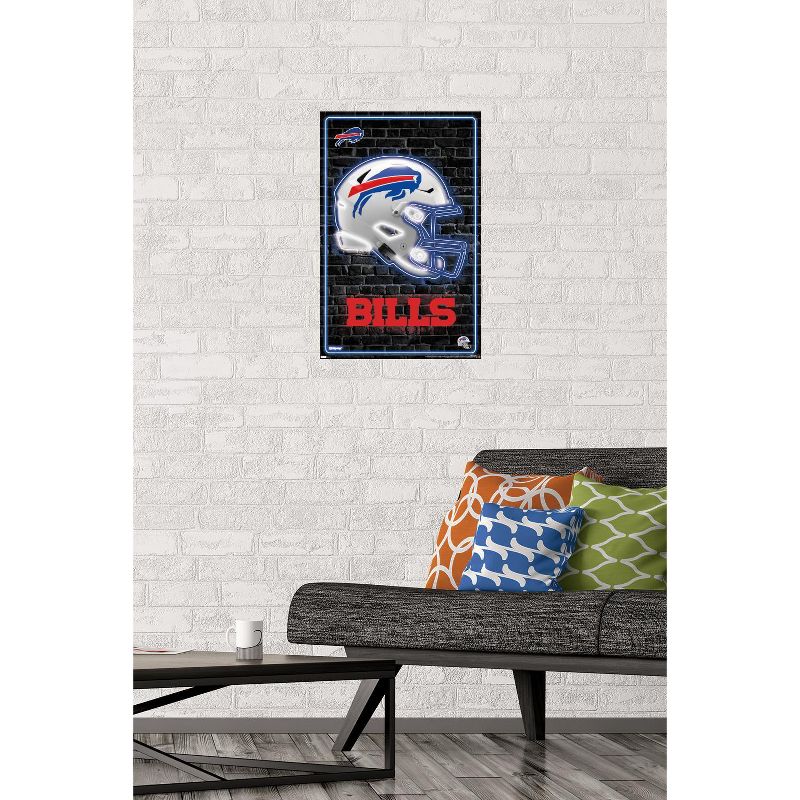 Trends International NFL Buffalo Bills - Neon Helmet 23 Unframed Wall Poster Prints, 2 of 7