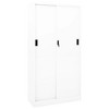 vidaXL Filing Cabinet Storage Filing Cabinet with Sliding Door White Steel - 2 of 4