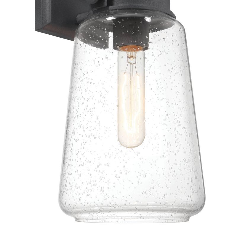 Robert Stevenson Lighting Gage Industrial Tapered Seedy Glass and Metal Wall Mounted Outdoor Light , 5 of 12