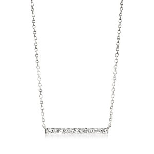 Pure Collection by Ross-Simons 0.25 ct. t.w. Diamond Bar Necklace in Sterling Silver Size 16 - 1 of 4