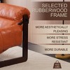 Bosmiller Space-Saving Accent Chair - Water-Repellent Oiled Leather for Small Apartments - 3 of 4