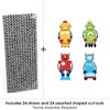 Big Dot of Happiness Gear Up Robots - Paper Straw Decor - Birthday Party or Baby Shower Striped Decorative Straws - Set of 24 - 3 of 4